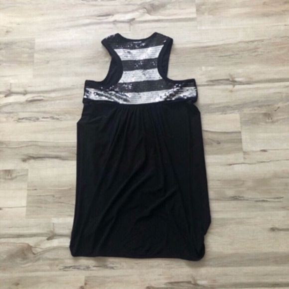 Joseph Ribkoff Sleeveless Open Front Black and Silver Women's Cardigan - Picture 1 of 7